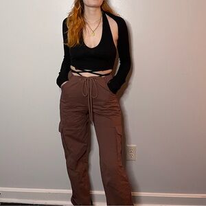 Black Knit Bolero Sleeves and Halter Top